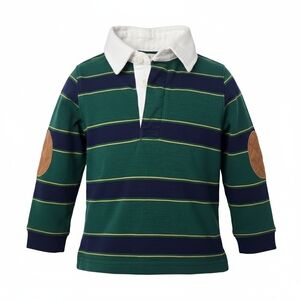 Hope & Henry Organic Cotton Rugby Shirt - 12-18M Striped Long Sleeve